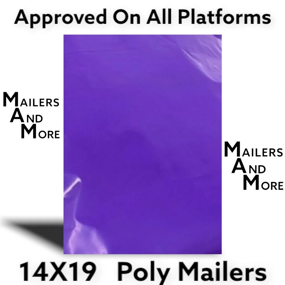 25 14X19 Purple Poly Mailers, Shipping Envelopes, PRICE IS FIRM (More Plum Color - Picture 3 of 4